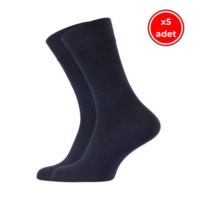 Meristanbul Business Çorap, 5 Adet, 43-46, Yumuşak, Pamuklu, Lacivert - 1