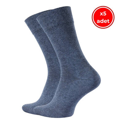 Meristanbul Business Çorap, 5 Adet, 43-46, Yumuşak, Pamuklu, Marin - 1