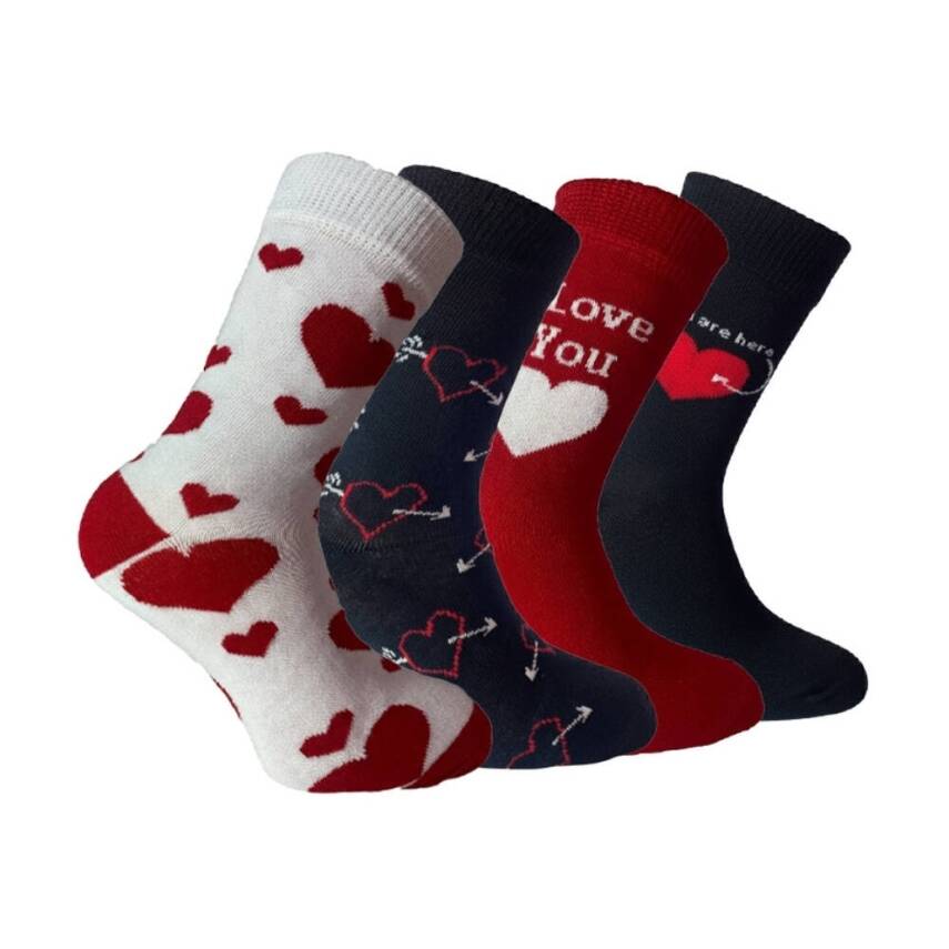 Meristanbul Gift Edition Çorap Seti, 39-42, 4'lü, Kalpli, Özel Seri - 8