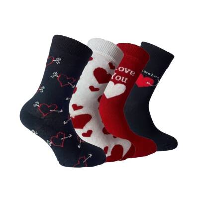 Meristanbul Gift Edition Çorap Seti, 43-46, 4'lü, Kalpli, Özel Seri - 1