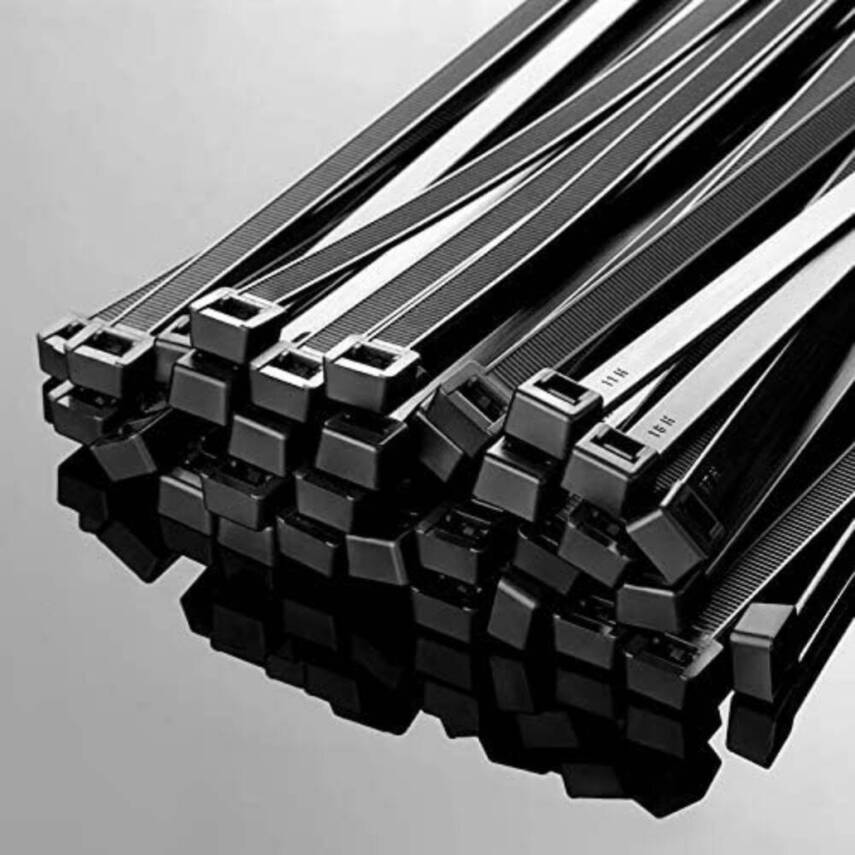 Meşem Kablo Bağı, 100'lü Paket Plastik Kelepçe, 3.6 mm, 200 mm, Siyah - 4