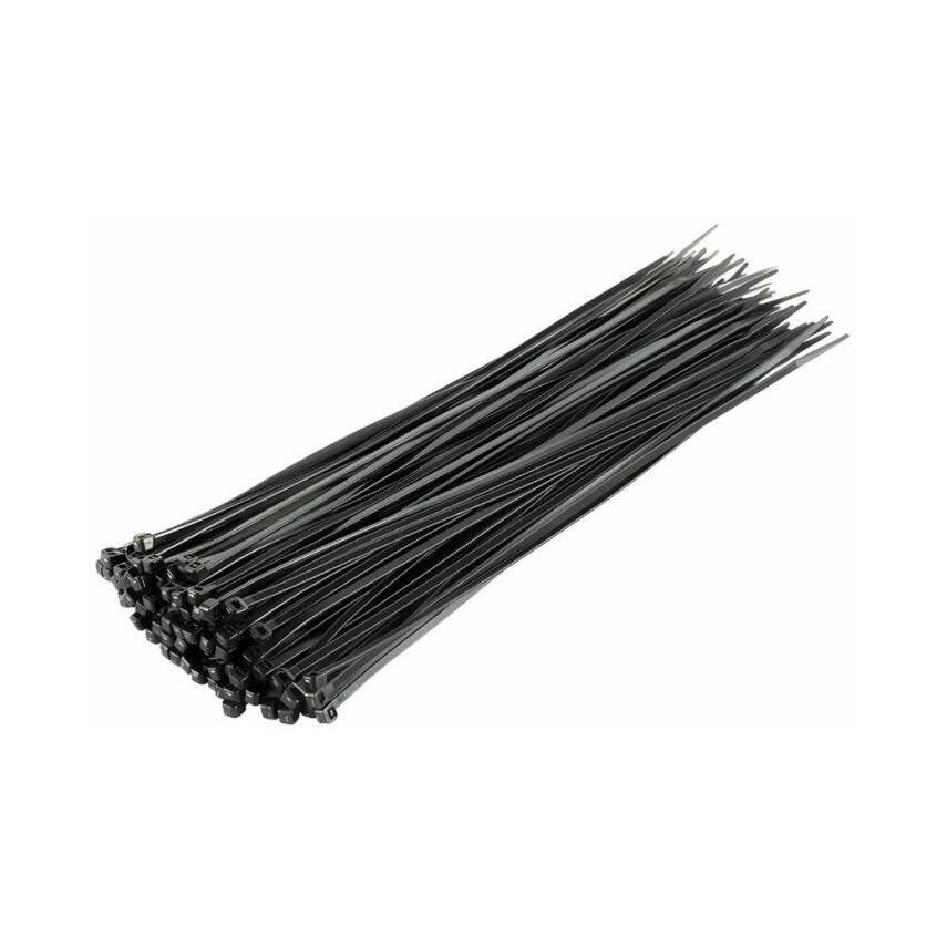 Meşem Kablo Bağı, 100'lü Paket Plastik Kelepçe, 3.6 mm, 250 mm, Siyah - 2