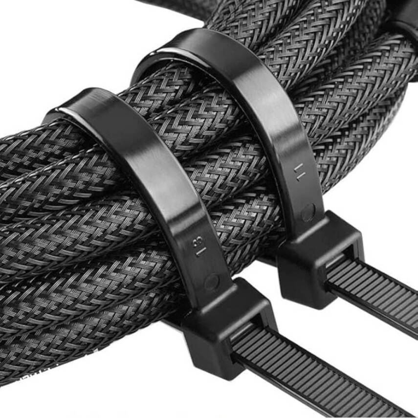 Meşem Kablo Bağı, 100'lü Paket Plastik Kelepçe, 3.6 mm, 300 mm, Siyah - 7
