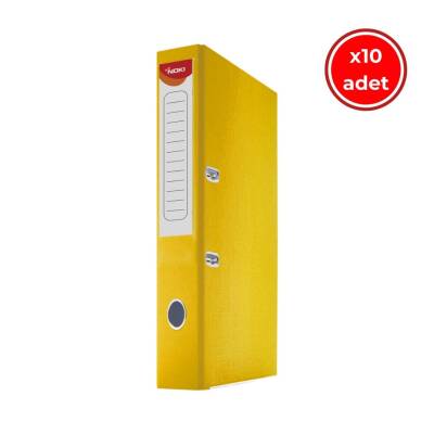 Noki Büro Klasörü, 10 Adet, Geniş Çakmaklı, A4 Boyut, Sarı - 1