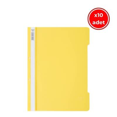 Noki Eco Telli Dosya, 10 Adet, 50'li Paket, A4, 2 Delikli, Sarı - Noki