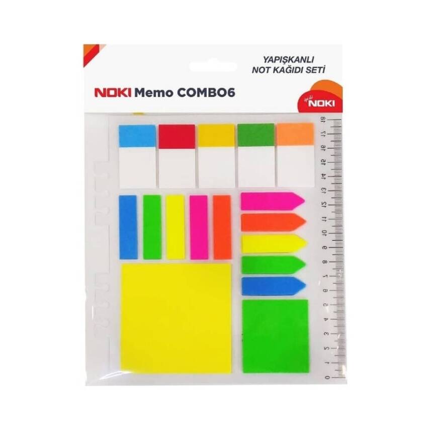 Noki Memo Combo 6, Karışık Renkli ve Kullanışlı, Not Almak İçin İdeal - 1