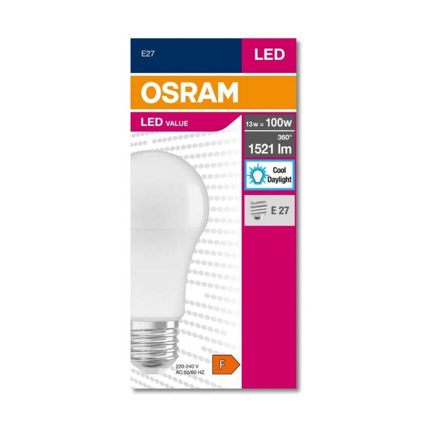 Osram LED Ampul, 6 Adet, E27, 8.5 W, 6500 K, Dayanıklı, Enerji Verimi - 2