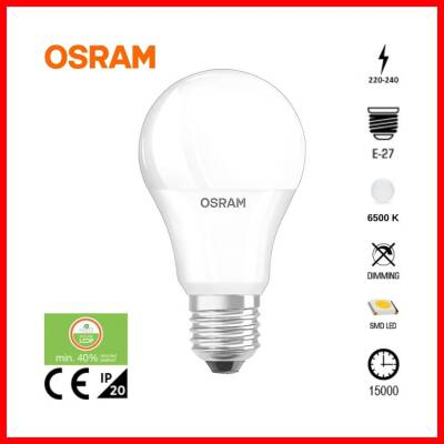 Osram LED Ampul, E27, 8.5 W, 6500 K, Yüksek Verimli Aydınlatma - Osram