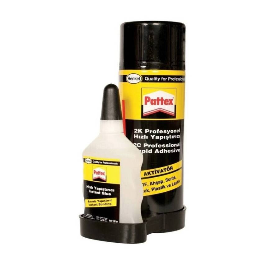 Pattex 2K Hızlı Yapıştırıcı, 400 ml Aktivatör + 100 ml Yapıştırıcı - 1