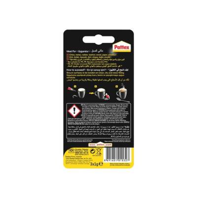 Pattex Japon Süper Mini Yapıştırıcı, 3 x 1 gr, Suya Dayanıklı - 3