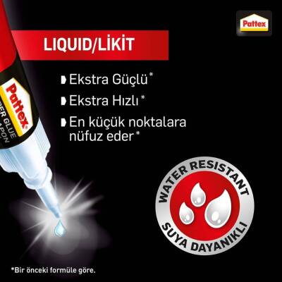 Pattex Japon Süper Mini Yapıştırıcı, 3 x 1 gr, Suya Dayanıklı - 5