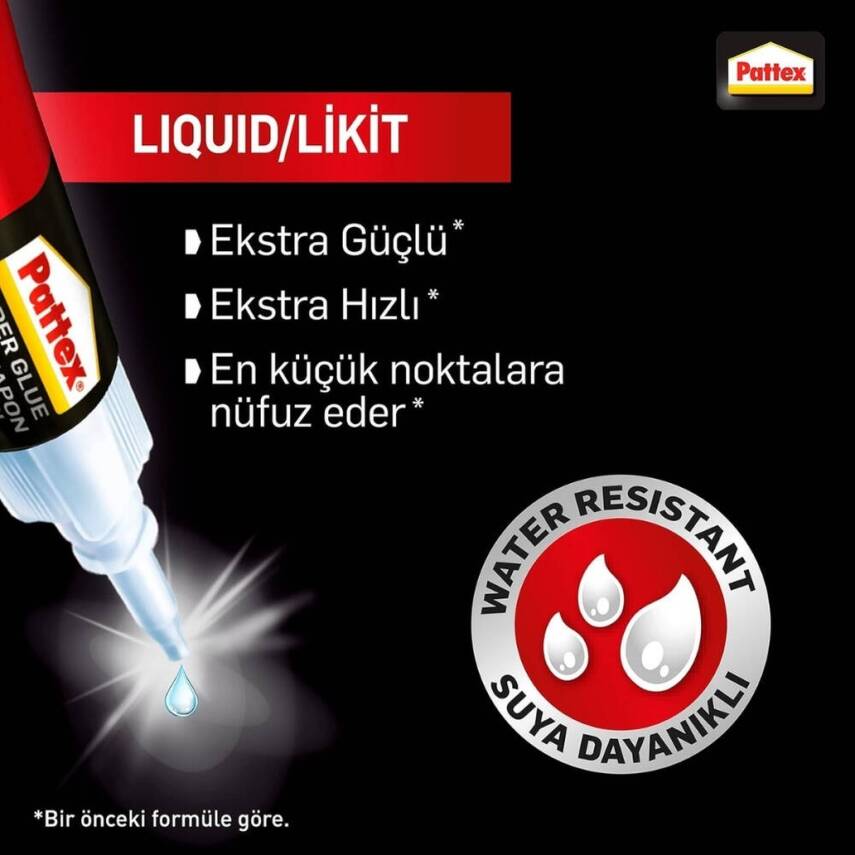 Pattex Japon Süper Mini Yapıştırıcı, 3 x 1 gr, Suya Dayanıklı - 5