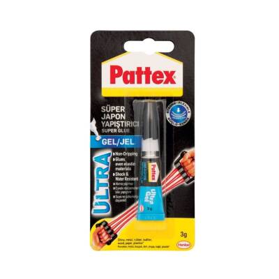 Pattex Ultra Jel Süper Japon Yapıştırıcı, 3 gr, Güçlü Yapışma - Pattex