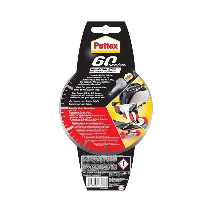 Pattex Universal Yapıştırıcı, 60 Saniye Kuruma, 20 gr, Güçlü Yapışma - 3