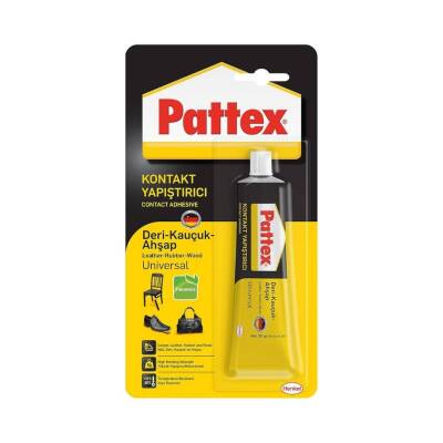 Pattex Kontak Yapıştırıcı, Deri Ahşap vb., Şeffaf, 58 ml, Su Geçirmez - Pattex
