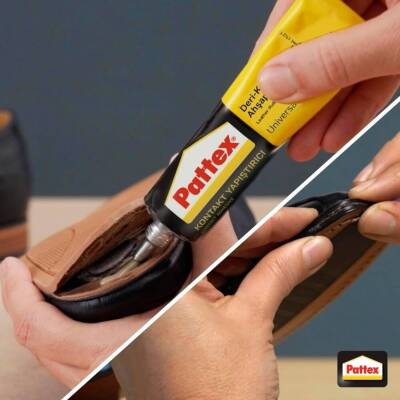 Pattex Kontak Yapıştırıcı, Deri Ahşap vb., Şeffaf, 58 ml, Su Geçirmez - 6
