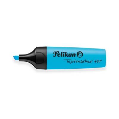 Pelikan Fosforlu Kalem 490, Geniş Uçlu, Not ve Metin Vurgulama, Mavi - Pelikan