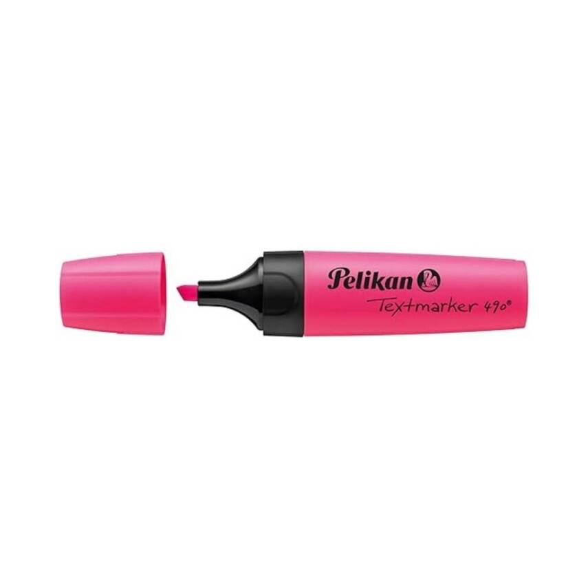 Pelikan Fosforlu Kalem 490, Geniş Uçlu, Not ve Metin Vurgulama, Pembe - 3