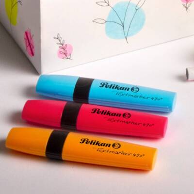 Pelikan Fosforlu Kalem 490, Geniş Uçlu, Not ve Metin Vurgulama, Pembe - 7