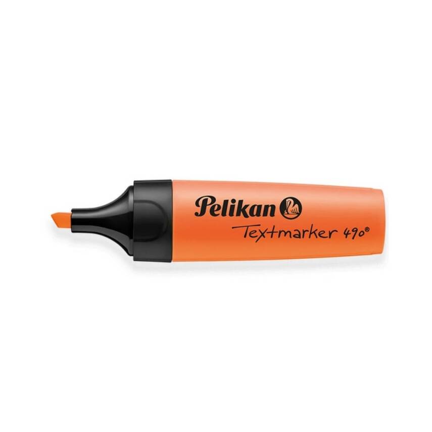 Pelikan Fosforlu Kalem 490, Geniş Uç, Not ve Metin Vurgulama, Turuncu - 1