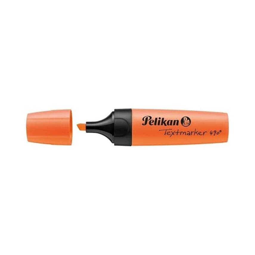 Pelikan Fosforlu Kalem 490, Geniş Uç, Not ve Metin Vurgulama, Turuncu - 3