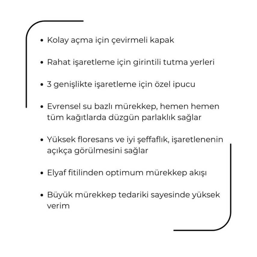 Pelikan Fosforlu Kalem 490, Geniş Uçlu, Not ve Metin Vurgulama, Yeşil - 6