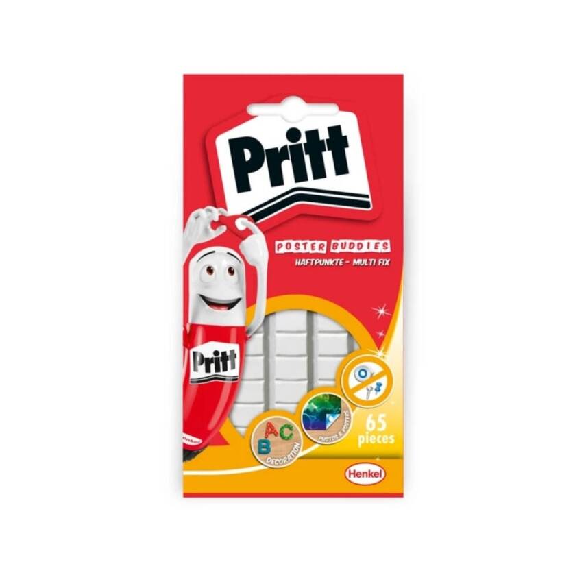 Pritt MultiFix Yapıştırıcı Hamur, 65 Parça, Hafif Objeler, Beyaz - 1