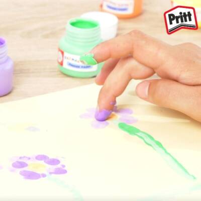 Pritt Parmak Boyası Seti, 6 Renk x 30 ml, Su Bazlı, Güvenli - 7