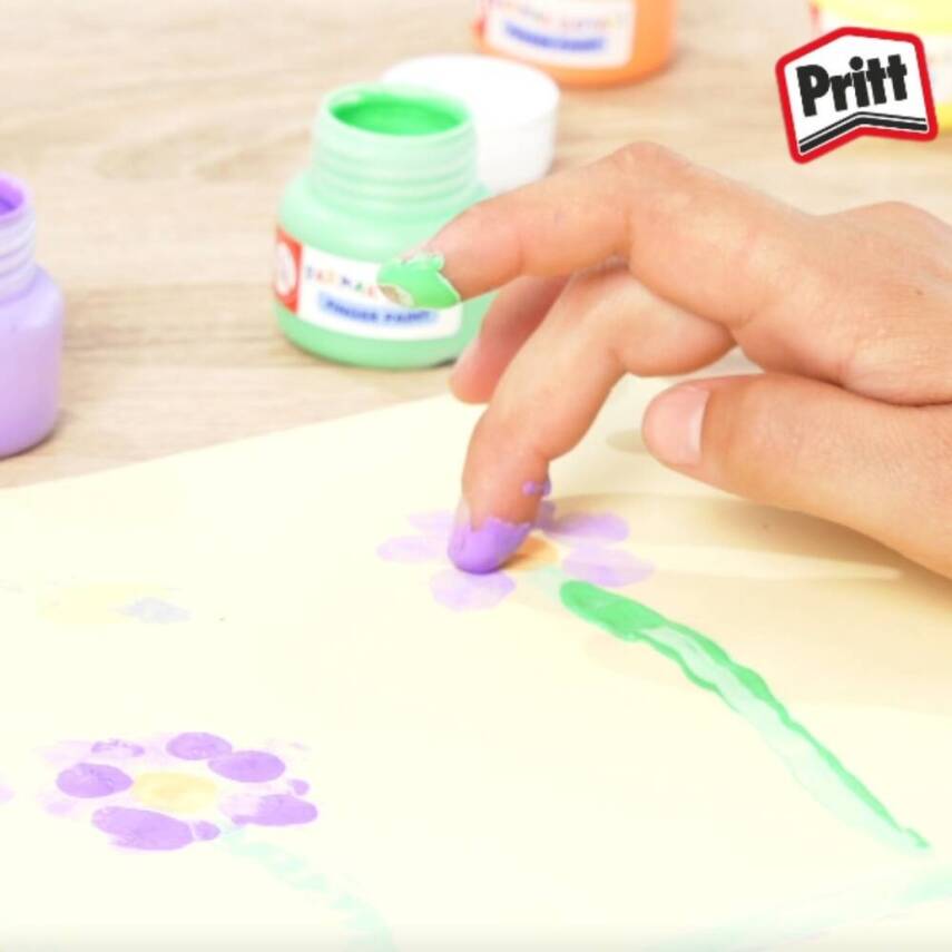 Pritt Parmak Boyası Seti, 6 Renk x 30 ml, Su Bazlı, Güvenli - 7