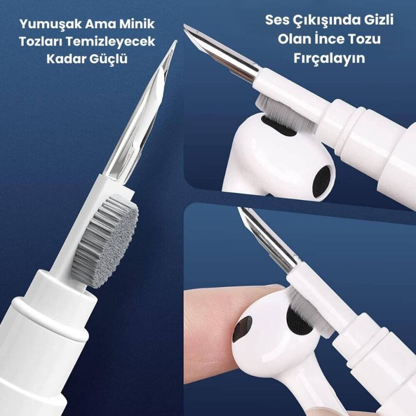 Rodoplu Basics Çok Amaçlı Kulaklık Temizleme Kiti, 3'ü 1 Arada Set - 4
