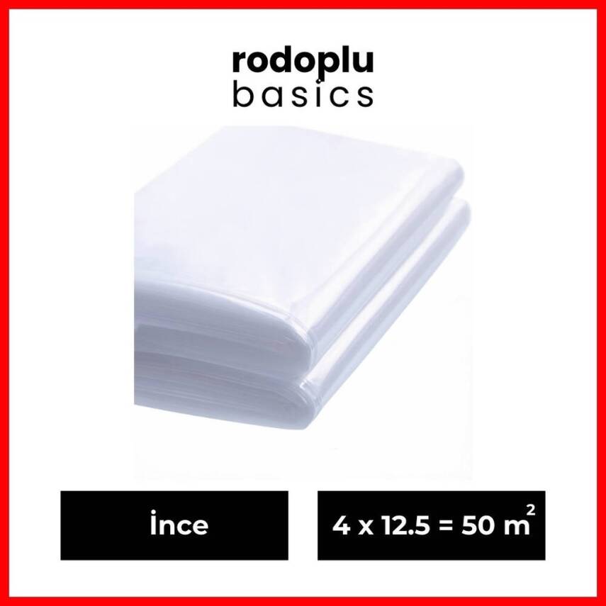 Rodoplu Basics Hışır Örtü, Naylon, Boya Badana ve Taşıma, İnce, 50 m² - 1