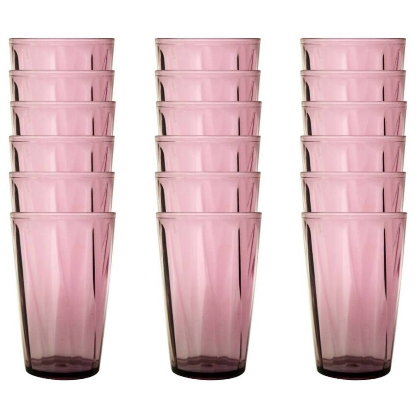 Rodoplu Basics Mika Bardak, 18 Adet, Plastik, 400 ml, Mor - 1
