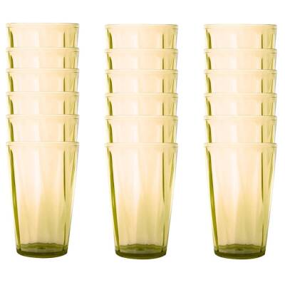 Rodoplu Basics Mika Bardak, 18 Adet, Plastik, 400 ml, Sarı - 1