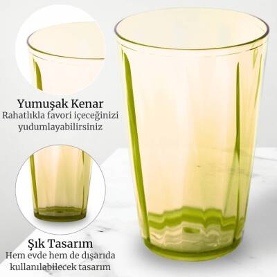 Rodoplu Basics Mika Bardak, Kırılmaz Plastik, 400 ml, Sarı - 2