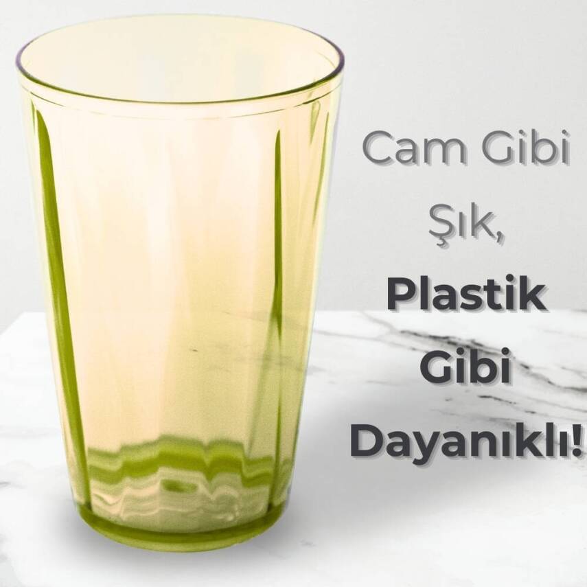 Rodoplu Basics Mika Bardak, Kırılmaz Plastik, 400 ml, Sarı - 3