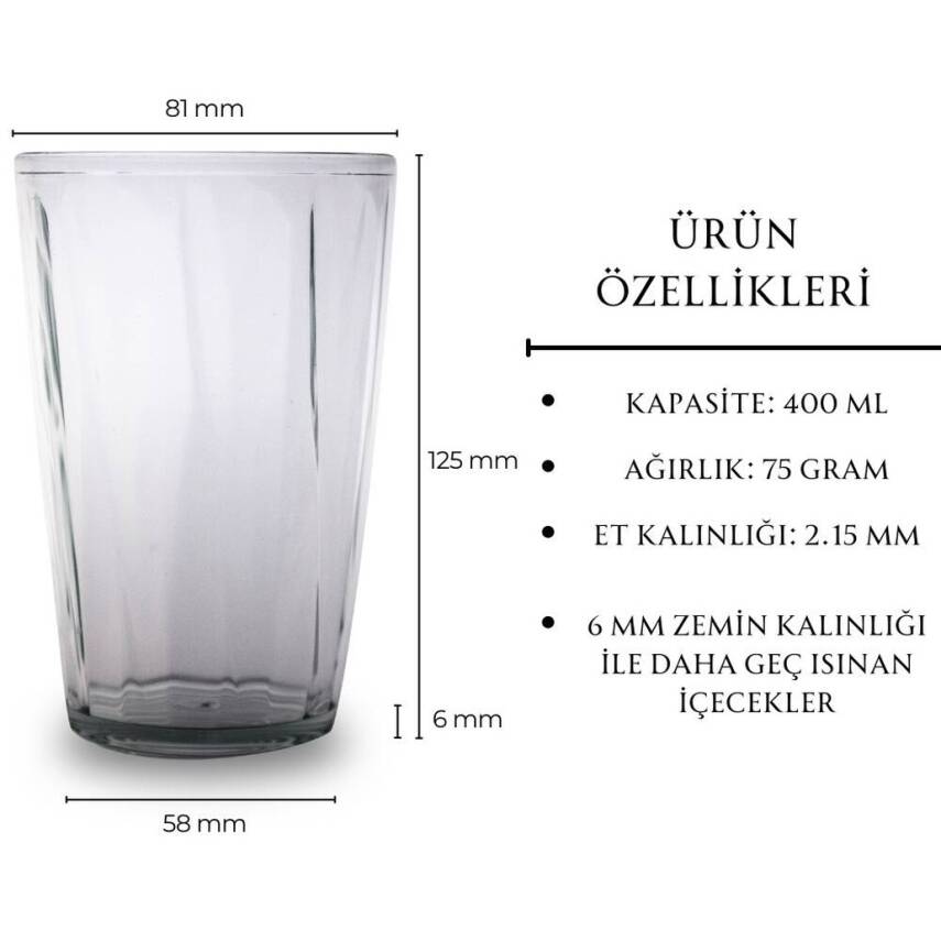 Rodoplu Basics Mika Bardak, 18 Adet, Plastik, 400 ml, Şeffaf - 5