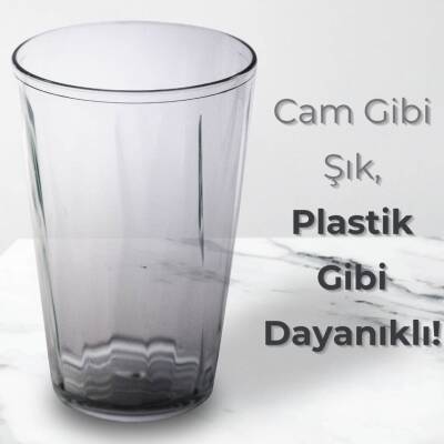 Rodoplu Basics Mika Bardak, Kırılmaz Plastik, 400 ml, Şeffaf - 3
