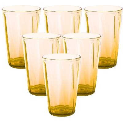 Rodoplu Basics Mika Bardak, 6 Adet, Plastik, 400 ml, Turuncu - 1