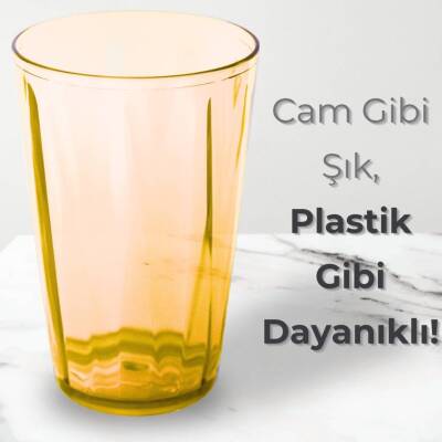 Rodoplu Basics Mika Bardak, Kırılmaz Plastik, 400 ml, Turuncu - 3