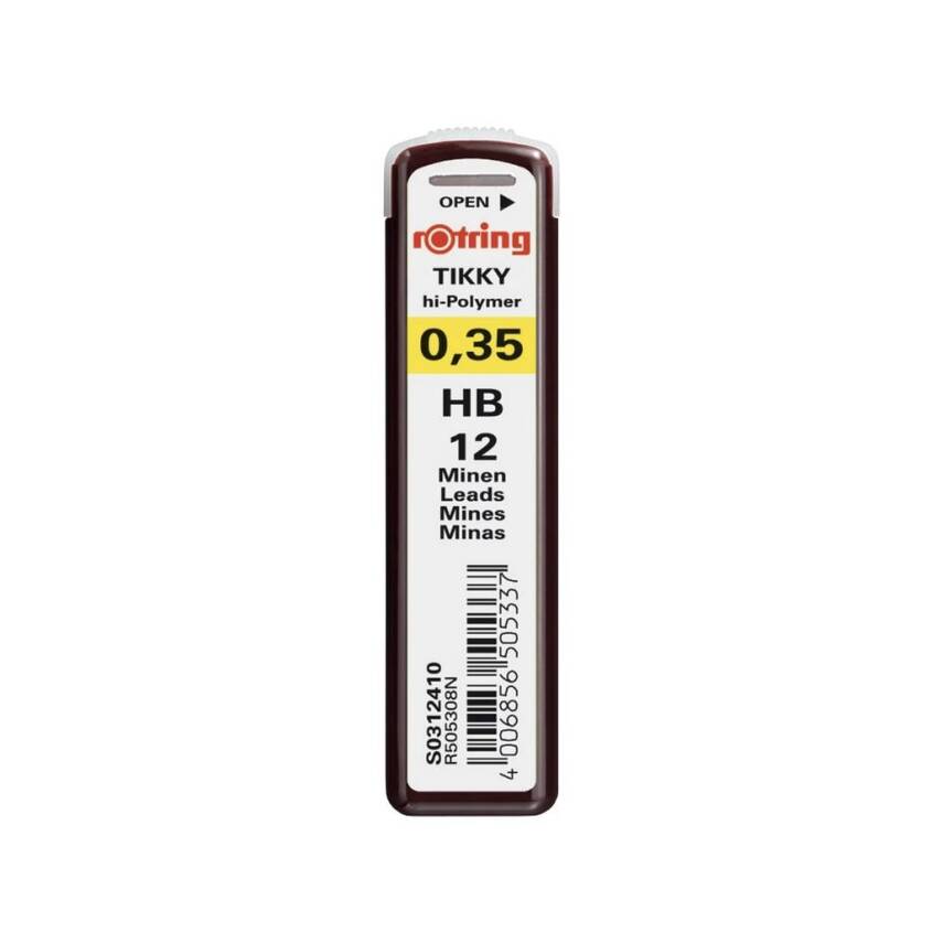 Rotring Kalem Ucu 0.3 mm HB, Yüksek Polimer, 12’li Uç Kutusu - 1