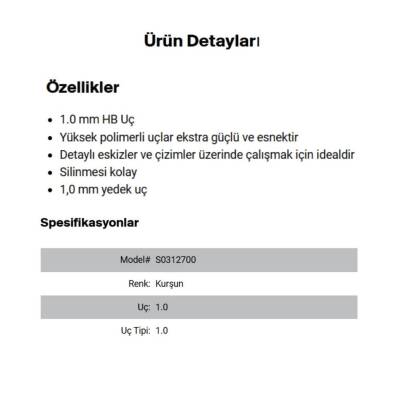 Rotring Kalem Ucu 0.9 mm HB, Yüksek Polimer, 12’li Uç Kutusu - 4
