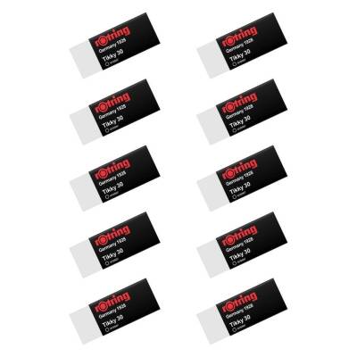 Rotring Tikky 30 Sınav Silgisi, 10 Adet, İz Bırakmaz ve Tozsuz, Beyaz - 2