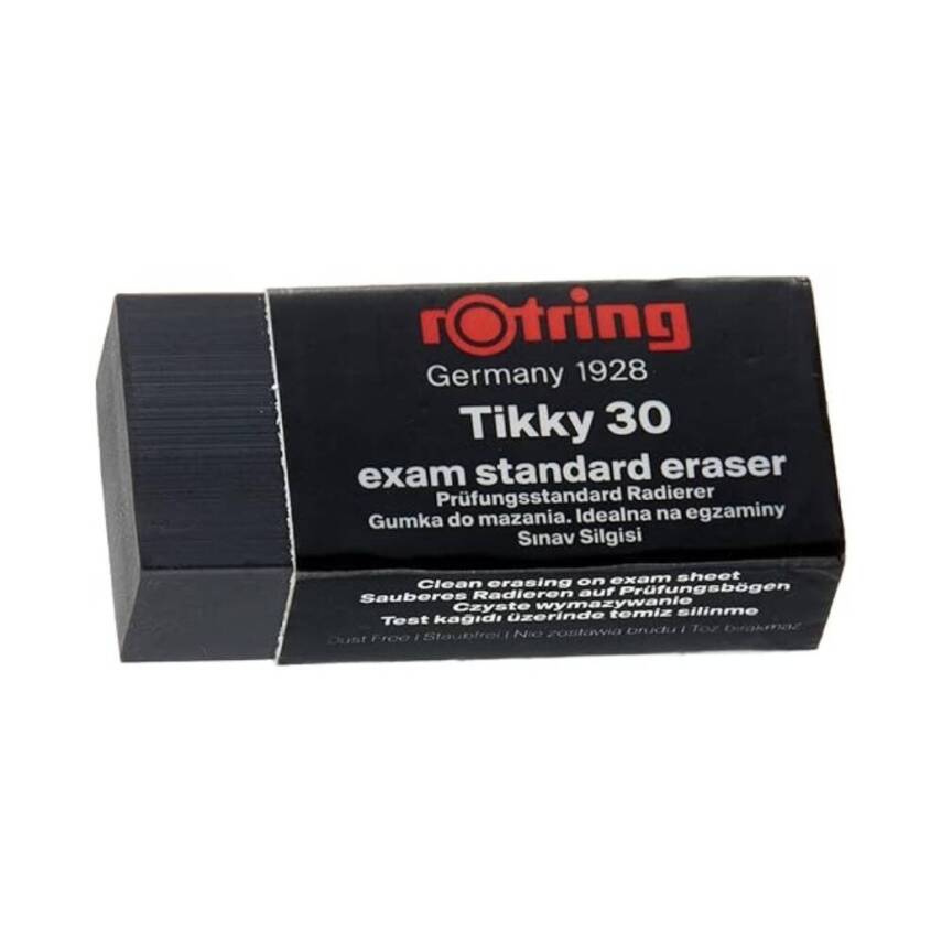 Rotring Tikky 30 Sınav Silgisi, 10 Adet, İz Bırakmaz ve Tozsuz, Siyah - 3
