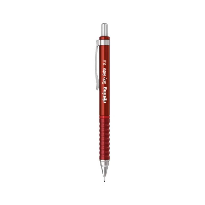 Rotring Tikky Retro Versatil Kalem 0.5 mm, Ergonomik, Metalik Kırmızı - 1