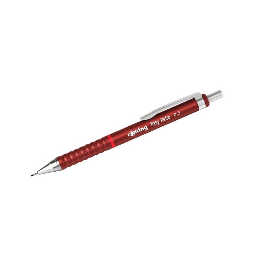 Rotring Tikky Retro Versatil Kalem 0.5 mm, Ergonomik, Metalik Kırmızı - 2