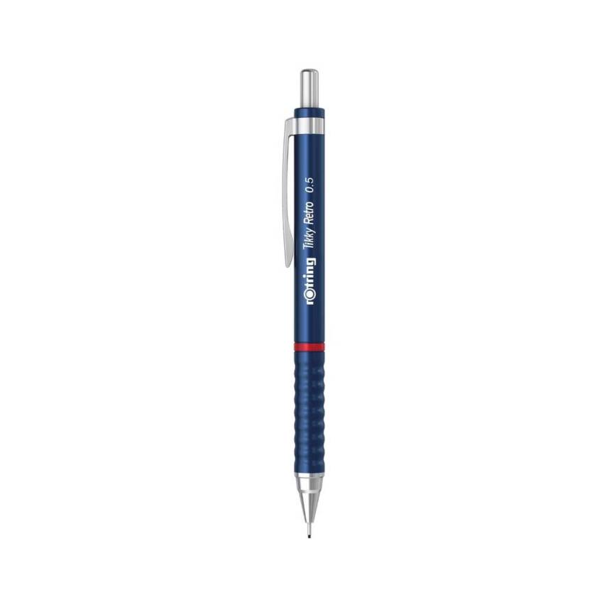 Rotring Tikky Retro Versatil Kalem 0.5 mm, Ergonomik, Metalik Mavi - 1