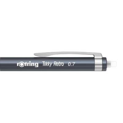 Rotring Tikky Retro Versatil Kalem 0.7 mm, Ergonomik, Metalik Gri - 4