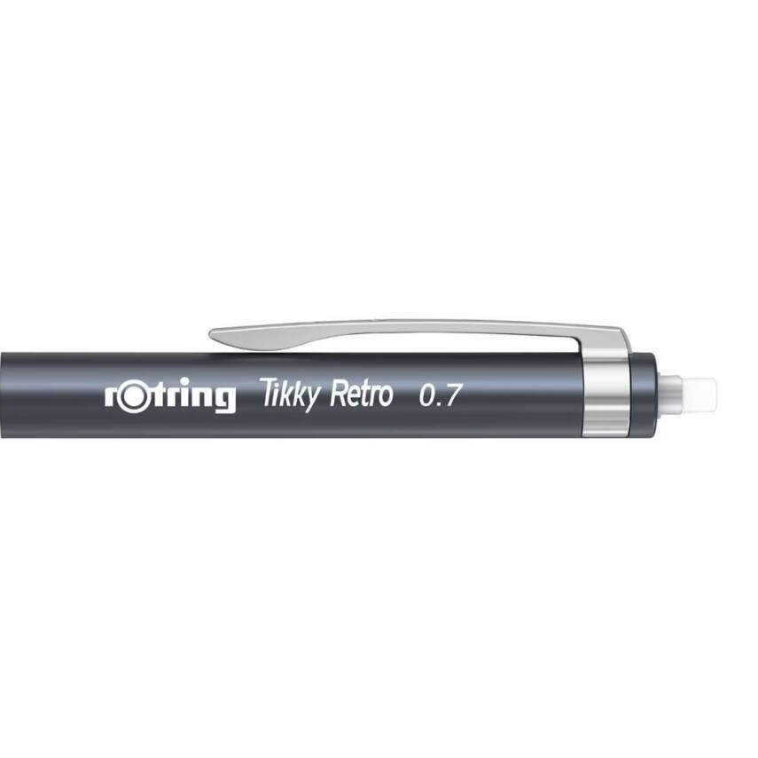 Rotring Tikky Retro Versatil Kalem 0.7 mm, Ergonomik, Metalik Gri - 4