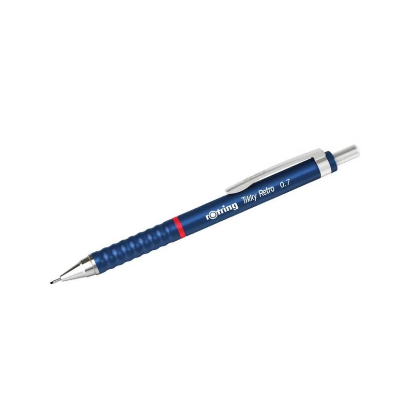 Rotring Tikky Retro Versatil Kalem 0.7 mm, Ergonomik, Metalik Mavi - 2