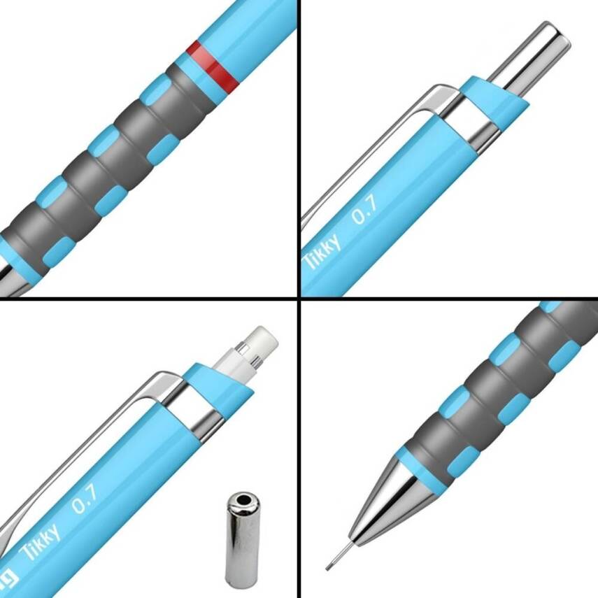 Rotring Tikky Versatil Kalem Seti 0.7mm, 3'lü Set, Açık Mavi - 7